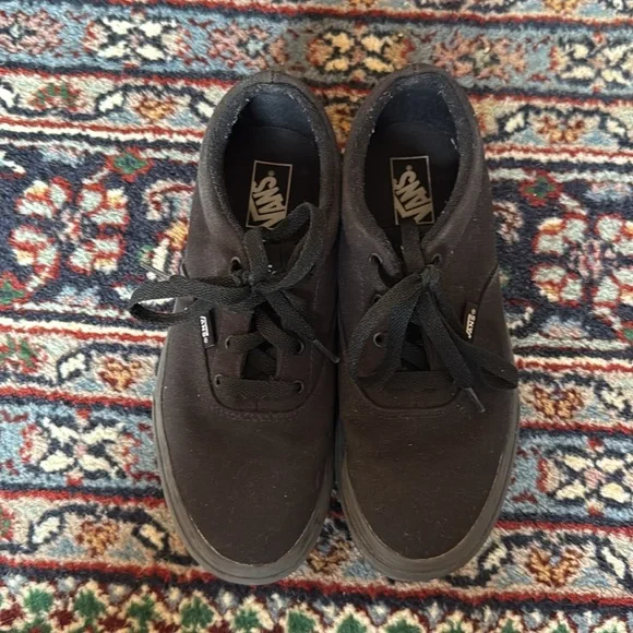 Vans Authentic Skate Shoe Black Monochrome - Picture 8 of 9